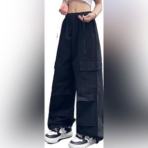 Arynna Baggy Cargo Pants, black, sz 3